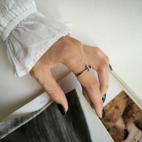 Серебряное кольцо с аметистом 0.345ct