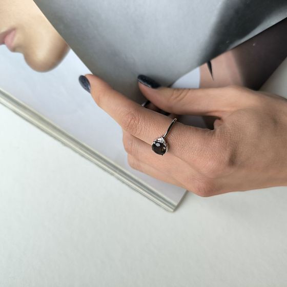 Серебряное кольцо с раухтопазом (дымчатым кварцем) 1.683ct