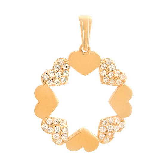 Золотая подвеска с фианитами 0.36ct