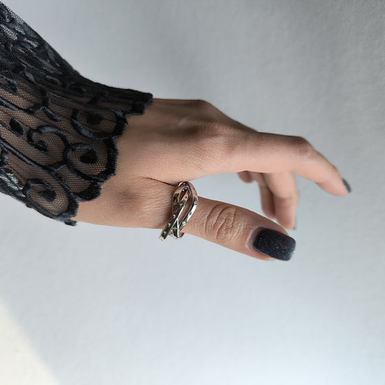 Серебряное кольцо с фианитами