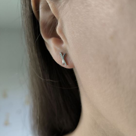 Серебряные серьги с фианитами