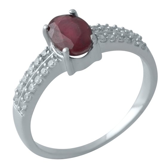 Серебряное кольцо с рубином 1.46ct