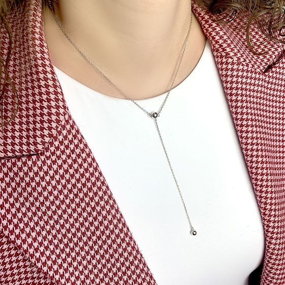 Серебряное колье без камней