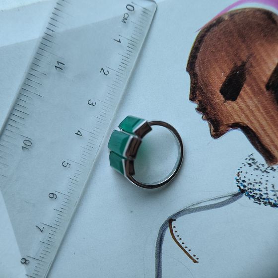 Серебряное кольцо с агатом 6.893ct