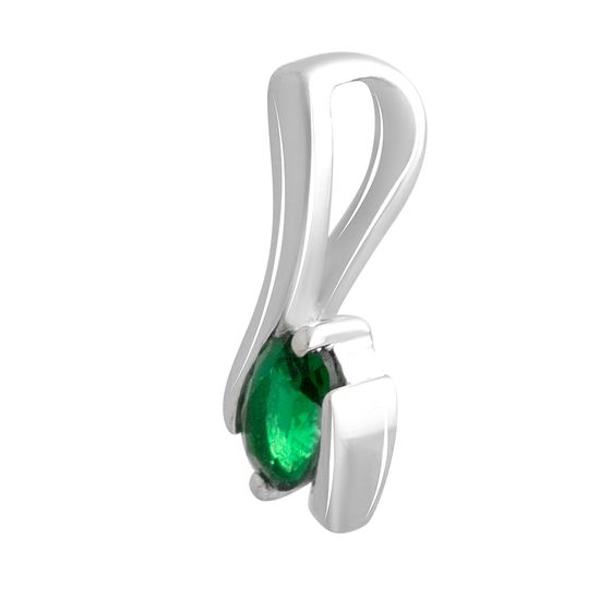 Серебряная подвеска с изумрудом nano 0.35ct