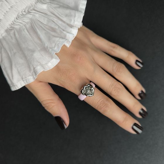 Серебряное кольцо с керамикой