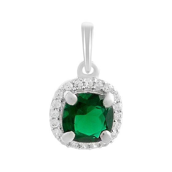 Серебряная подвеска с изумрудом nano 1.115ct