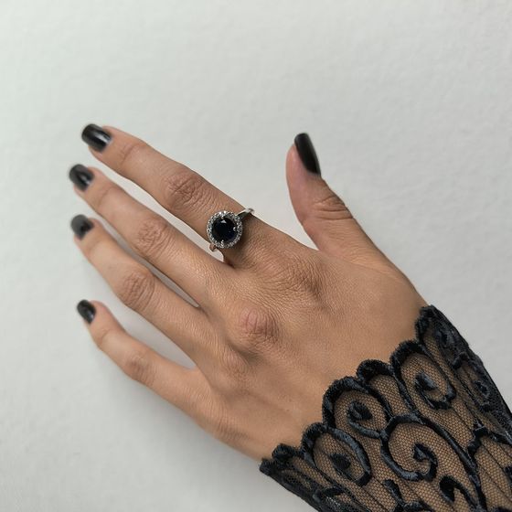 Серебряное кольцо с сапфиром nano 1.887ct