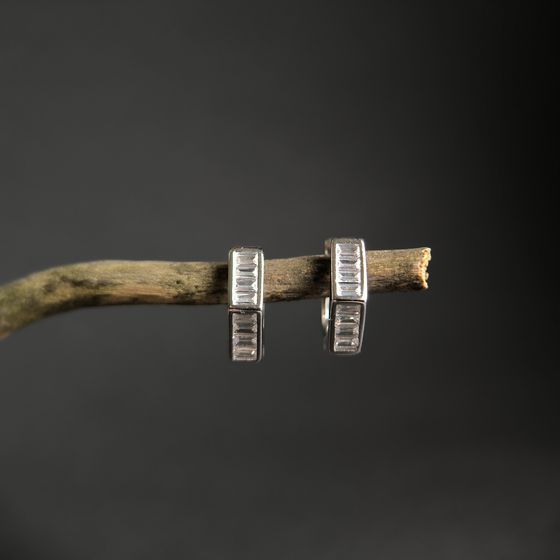 Серебряные серьги с фианитами