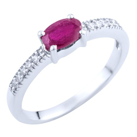 Серебряное кольцо с рубином 0.702ct