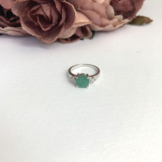 Серебряное кольцо с изумрудом 1.79ct