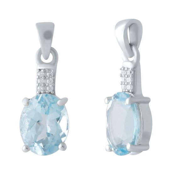 Серебряная подвеска с топазом 2.951ct