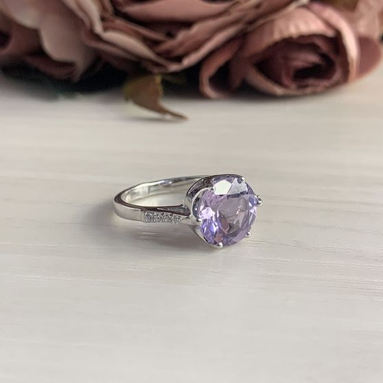 Серебряное кольцо с аметистом 3.422ct