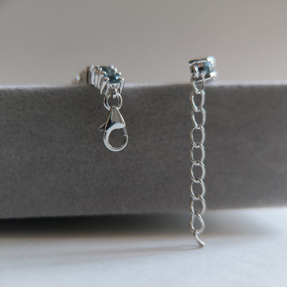 Серебряный браслет с топазом Лондон Блю 4.053ct