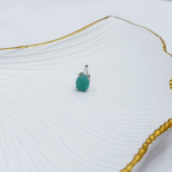 Серебряная подвеска с изумрудом 2.357ct