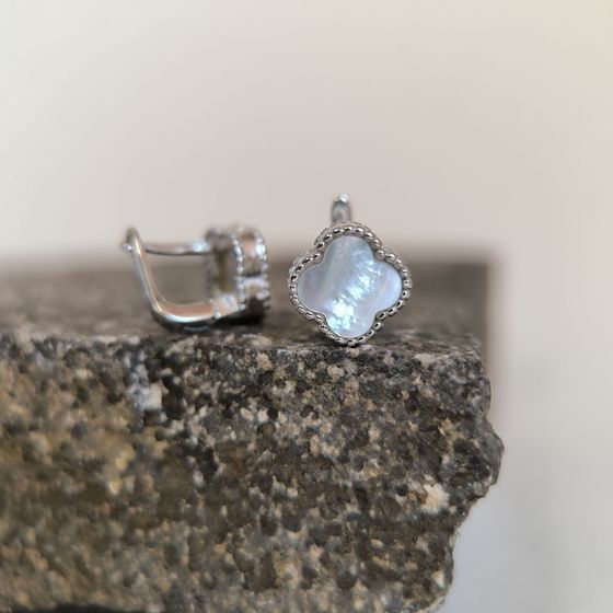 Серебряные серьги с перламутром