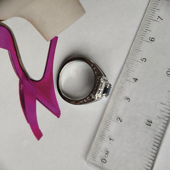 Серебряное кольцо с сапфиром 1.455ct