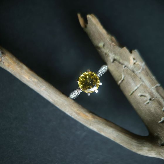 Серебряное кольцо с цитрином nano 1.579ct