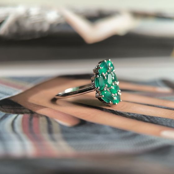 Серебряное кольцо с агатом 1.937ct