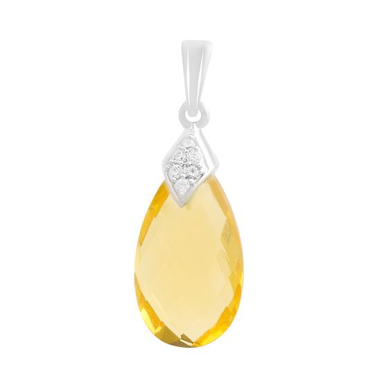 Серебряная подвеска с цитрином nano 4.759ct