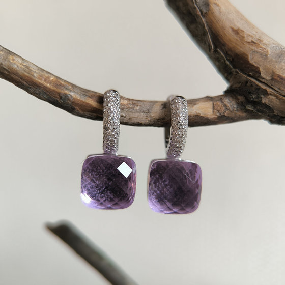 Серебряные серьги с фианитами