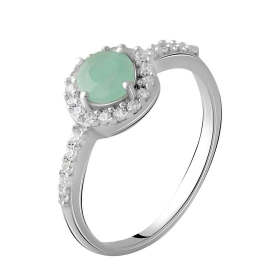 Серебряное кольцо с изумрудом 0.895ct