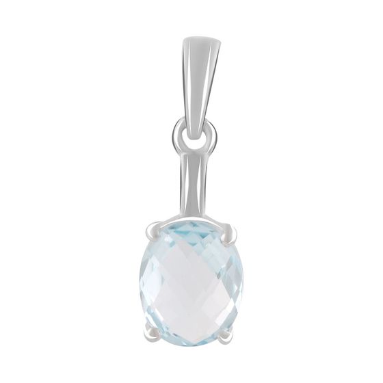 Серебряная подвеска с топазом 2.8ct