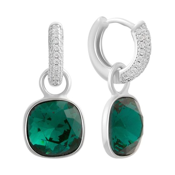 Серебряные серьги с фианитами