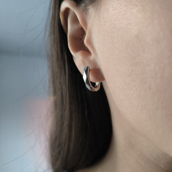 Серебряные серьги без камней