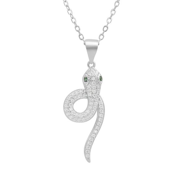 Серебряное колье с фианитами