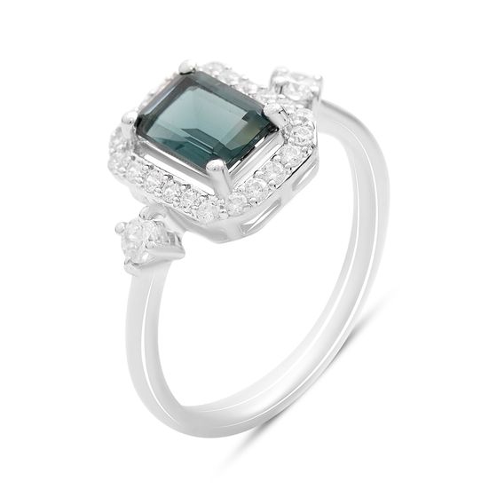 Серебряное кольцо с топазом Лондон Блю