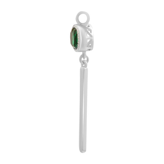Серебряная подвеска с изумрудом nano 0.95ct