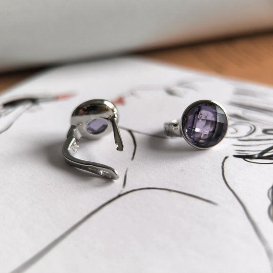 Серебряные серьги с фианитами