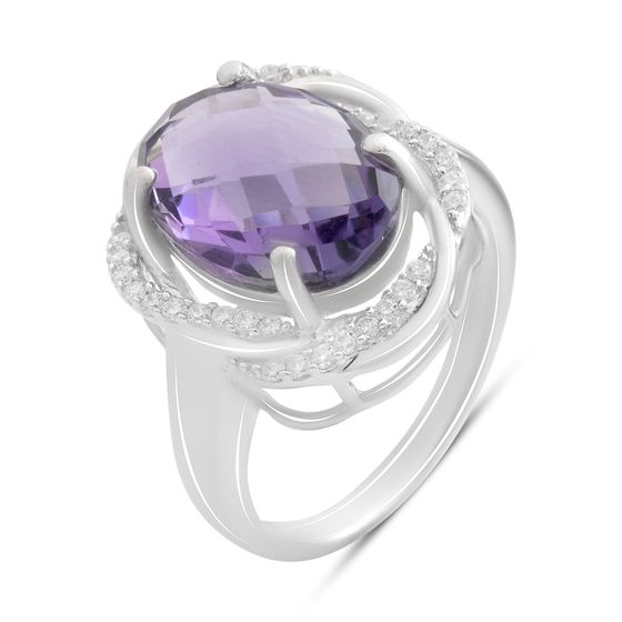 Серебряное кольцо с аметистом 5.163ct