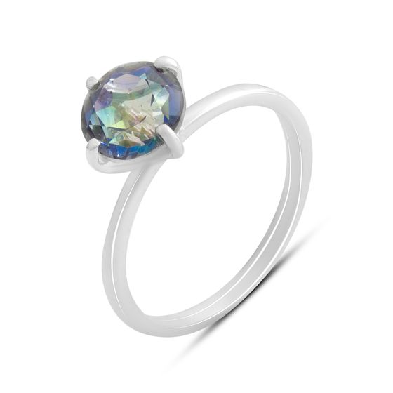Серебряное кольцо с мистик топазом 1.95ct