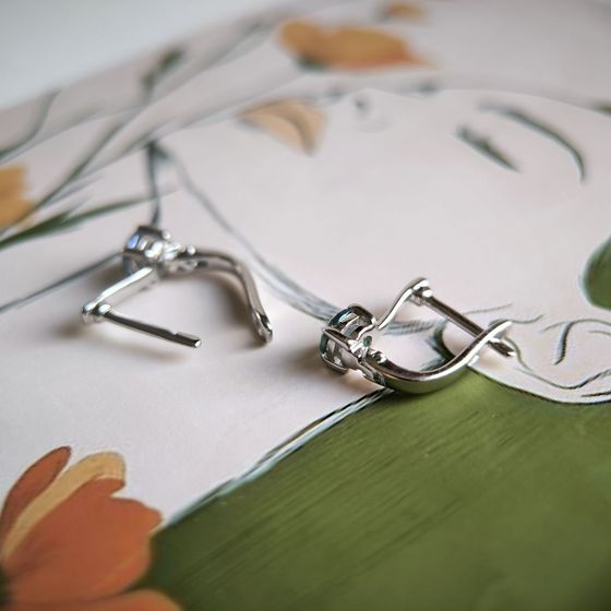 Серебряные серьги с мистик топазом 0.783ct