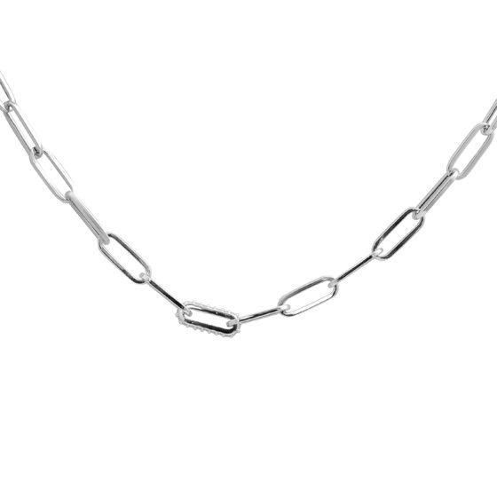 Серебряное колье с фианитами 0.48ct
