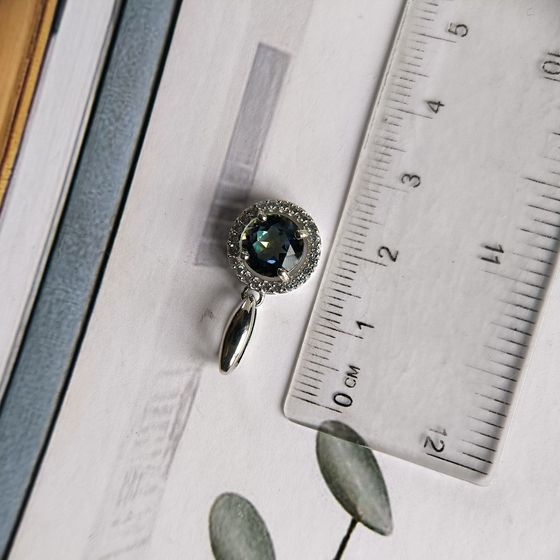 Серебряная подвеска с мистик топазом 2.37ct