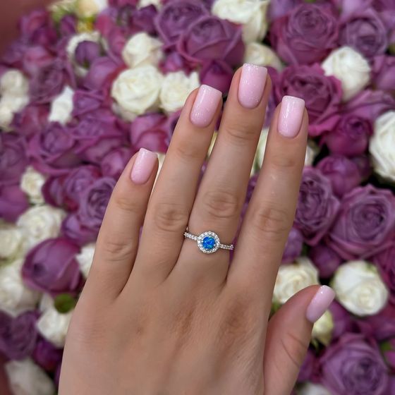 Серебряное кольцо с опалом 0.573ct