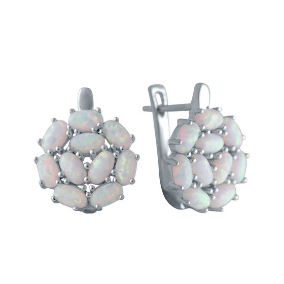 Серебряные серьги с опалом 1.938ct