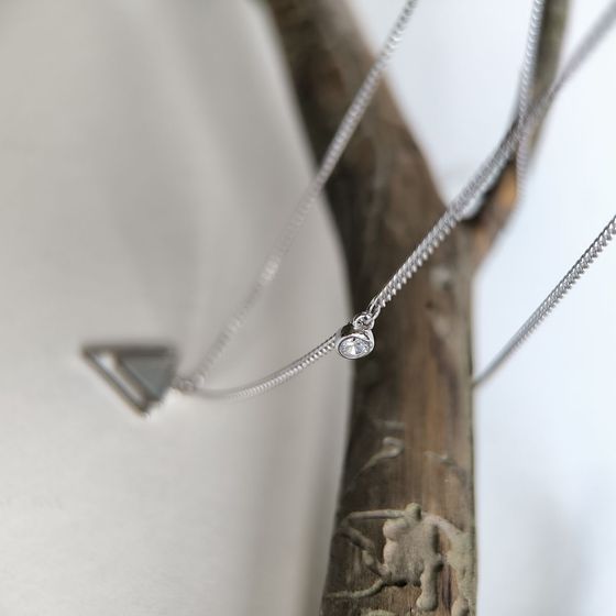 Серебряное колье с перламутром