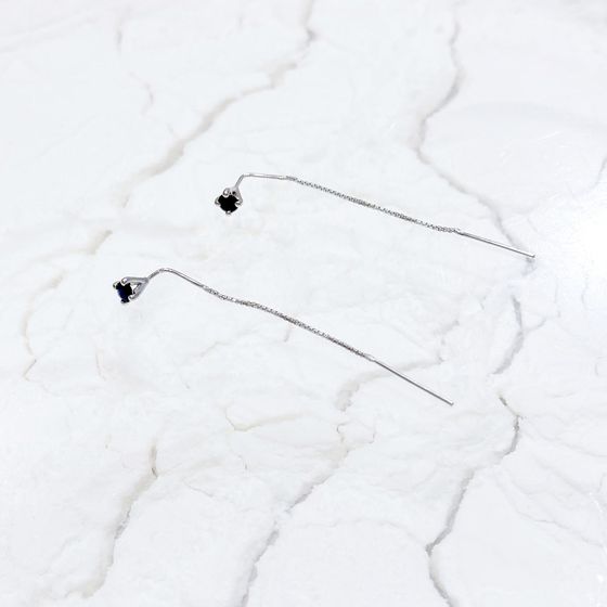 Серебряные серьги с сапфиром 0.81ct