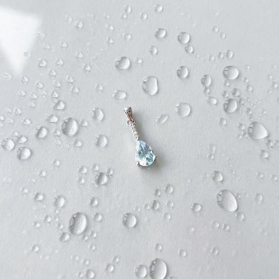 Серебряная подвеска с топазом 2.042ct