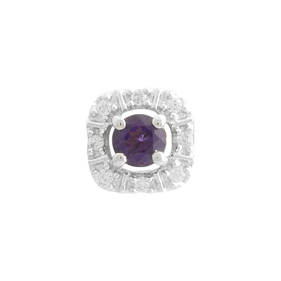 Серебряная подвеска с аметистом 0.362ct