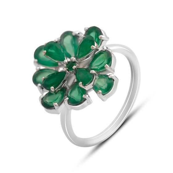 Серебряное кольцо с агатом 4.135ct