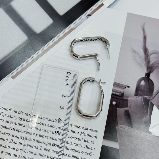 Серебряные серьги без камней