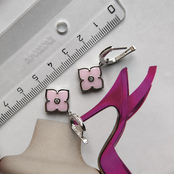 Серебряные серьги с керамикой