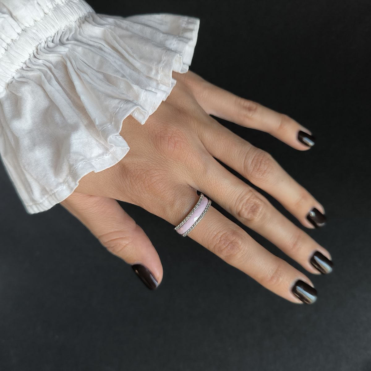 Серебряное кольцо с керамикой