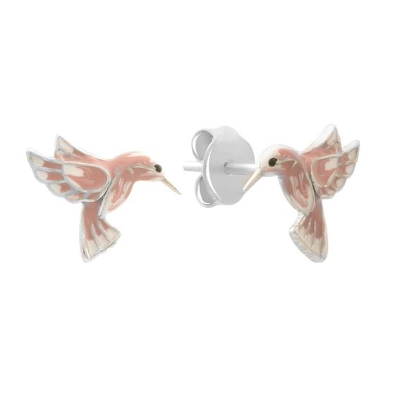 Серебряные серьги с емаллю