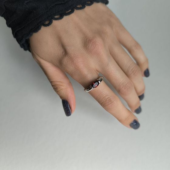 Серебряное кольцо с гранатом 0.95ct